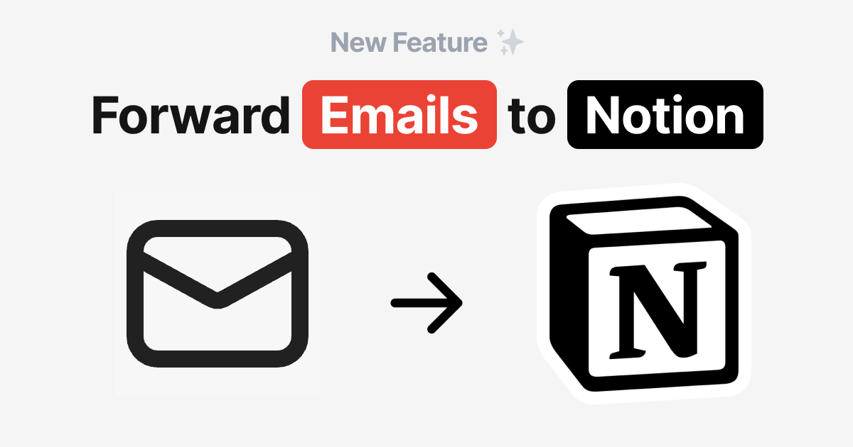 New Feature: Forward emails to Notion